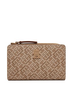 Duży Portfel Damski Tommy Hilfiger Th Monoplay Leather Med 7 Wallet AW0AW17417 Brązowy ze sklepu eobuwie.pl w kategorii Portfele damskie - zdjęcie 182056567