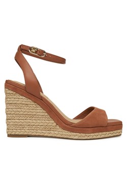 Espadryle Tommy Hilfiger Leather & Suede High Wedge Espad FW0FW08803 Brązowy ze sklepu eobuwie.pl w kategorii Espadryle damskie - zdjęcie 182056589