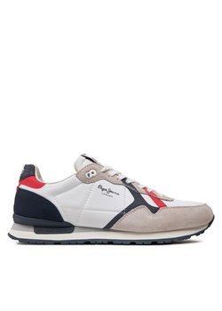 Sneakersy Pepe Jeans Brit Road M PMS40007 Biały ze sklepu eobuwie.pl w kategorii Buty sportowe męskie - zdjęcie 182056926