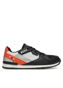 Sneakersy BOSS J51646 S Czarny ze sklepu eobuwie.pl w kategorii Buty sportowe dziecięce - zdjęcie 182057515