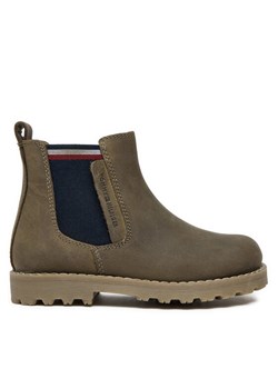 Trzewiki Tommy Hilfiger T1X5-33700-0124 M Zielony ze sklepu eobuwie.pl w kategorii Buty zimowe dziecięce - zdjęcie 182057648