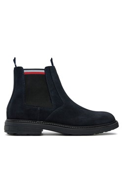 Sztyblety Tommy Hilfiger Chelsea FM0FM05191 Granatowy ze sklepu eobuwie.pl w kategorii Buty zimowe męskie - zdjęcie 182057838