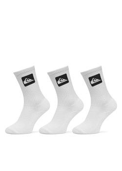 Zestaw 3 par wysokich skarpet unisex Quiksilver EQYAA04071 Biały ze sklepu eobuwie.pl w kategorii Skarpetki męskie - zdjęcie 182058358