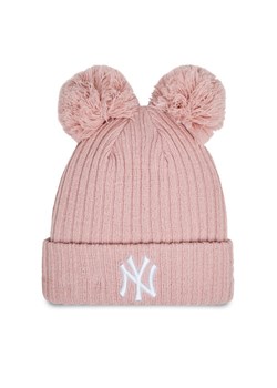 Czapka New Era Wmns Double Pom Nyy 60364289 Różowy ze sklepu eobuwie.pl w kategorii Czapki zimowe damskie - zdjęcie 182059129