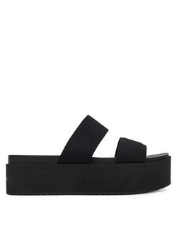 Klapki Calvin Klein Jeans Flatform Sandal Webbing In YW0YW01789 Czarny ze sklepu eobuwie.pl w kategorii Klapki damskie - zdjęcie 182059156