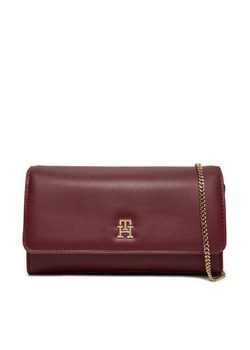 Torebka Tommy Hilfiger AW0AW16891 Bordowy ze sklepu eobuwie.pl w kategorii Kopertówki - zdjęcie 182060126