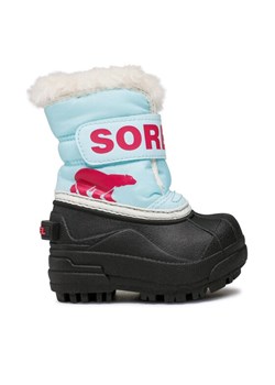 Śniegowce Sorel Toddler Snow Commander NV1960-428 Błękitny ze sklepu eobuwie.pl w kategorii Buty zimowe dziecięce - zdjęcie 182060217
