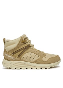 Trapery Merrell Wildwood Mid Ltr Wp J038298 Beżowy ze sklepu eobuwie.pl w kategorii Botki - zdjęcie 182060379