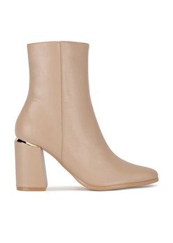 Botki Nine West WFA3000-1 Beżowy ze sklepu eobuwie.pl w kategorii Botki - zdjęcie 182060439