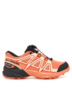 Trekkingi Salomon Speedcross Waterproof L47733600 Pomarańczowy ze sklepu eobuwie.pl w kategorii Buty trekkingowe dziecięce - zdjęcie 182060535
