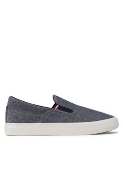 Tenisówki Tommy Hilfiger Th Hi Vulc Core Low Slip On FM0FM04734 Granatowy ze sklepu eobuwie.pl w kategorii Trampki męskie - zdjęcie 182060688