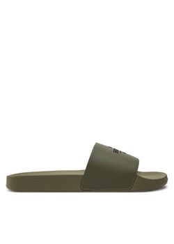 Klapki Tommy Hilfiger Embroid Hilfiger 85 Pool Slide FM0FM05342 Zielony ze sklepu eobuwie.pl w kategorii Klapki męskie - zdjęcie 182060797