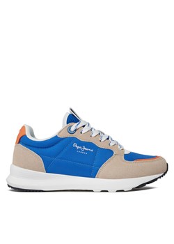 Sneakersy Pepe Jeans York Mix B PBS30561 Niebieski ze sklepu eobuwie.pl w kategorii Buty sportowe dziecięce - zdjęcie 182061599