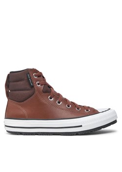 Trampki Converse Chuck Taylor All Star Berkshire Boot A08442C Brązowy ze sklepu eobuwie.pl w kategorii Trampki dziecięce - zdjęcie 182061976