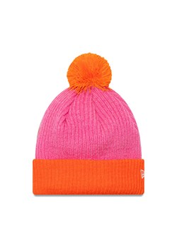 Czapka New Era Block Pom Bean 60565273 Różowy ze sklepu eobuwie.pl w kategorii Czapki zimowe damskie - zdjęcie 182062248