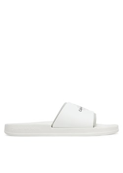 Klapki Calvin Klein Jeans Slide Rubber Neoprene Monologo YM0YM00361 Biały ze sklepu eobuwie.pl w kategorii Klapki męskie - zdjęcie 182062656