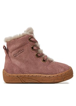 Trzewiki Froddo Minni Suede Laces G2110140 M Różowy ze sklepu eobuwie.pl w kategorii Buty zimowe dziecięce - zdjęcie 182063309