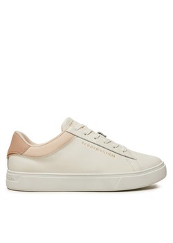Sneakersy Tommy Hilfiger Essential Court FW0FW08320 Beżowy ze sklepu eobuwie.pl w kategorii Buty sportowe damskie - zdjęcie 182063315