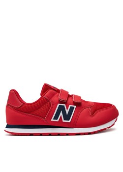 Sneakersy New Balance GV500CRN Czerwony ze sklepu eobuwie.pl w kategorii Buty sportowe dziecięce - zdjęcie 182063799