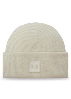 Czapka Under Armour UA Halftime Shallow Cuff 1379990-110 Écru ze sklepu eobuwie.pl w kategorii Czapki zimowe męskie - zdjęcie 182063936