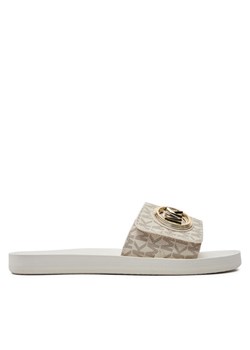 Klapki MICHAEL Michael Kors Mk Charm Slide 40R4MKFA1B Écru ze sklepu eobuwie.pl w kategorii Klapki damskie - zdjęcie 182064108
