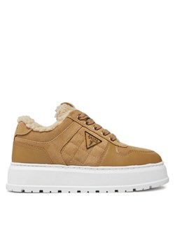 Sneakersy Guess Terria FLFTER SUE12 Beżowy ze sklepu eobuwie.pl w kategorii Buty sportowe damskie - zdjęcie 182064169