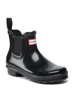 Kalosze Hunter Original Chelsea Gloss WFS2078RGL Czarny ze sklepu eobuwie.pl w kategorii Kalosze damskie - zdjęcie 182064566