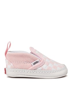 Tenisówki Vans Slip-On V Crib VN0A2XSL04E1 Różowy ze sklepu eobuwie.pl w kategorii Buciki niemowlęce - zdjęcie 182064596