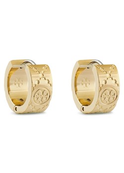Kolczyki Tory Burch T Monogram Small Hoop Earring 159310 Złoty ze sklepu eobuwie.pl w kategorii Kolczyki - zdjęcie 182065658
