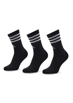 Skarpety wysokie unisex adidas 3-Stripes Cushioned Crew Socks 3 Pairs IC1321 Czarny ze sklepu eobuwie.pl w kategorii Skarpetki męskie - zdjęcie 182065929