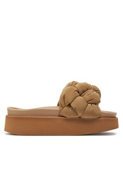 Klapki Inuikii Puffer Braided 70103-177 Brązowy ze sklepu eobuwie.pl w kategorii Klapki damskie - zdjęcie 182065969