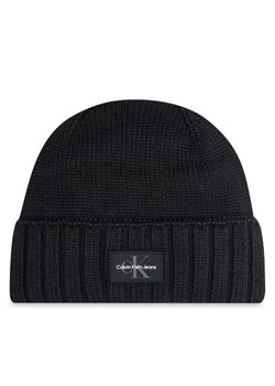 Czapka Calvin Klein Mono Logo Patch K50K512463 Czarny ze sklepu eobuwie.pl w kategorii Czapki zimowe męskie - zdjęcie 182066007