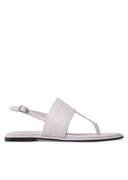 Sandały Calvin Klein Almond Tp Sandal HW0HW01536 Écru ze sklepu eobuwie.pl w kategorii Sandały damskie - zdjęcie 182066318