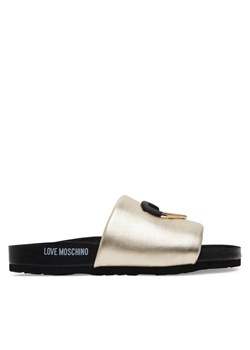 Klapki LOVE MOSCHINO JA28283G1MIF0900 Złoty ze sklepu eobuwie.pl w kategorii Klapki damskie - zdjęcie 182066629