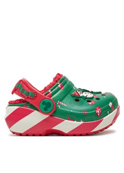 Klapki Crocs Classic Mickey Xmass Lined Clog T 210815 Zielony ze sklepu eobuwie.pl w kategorii Klapki dziecięce - zdjęcie 182066879