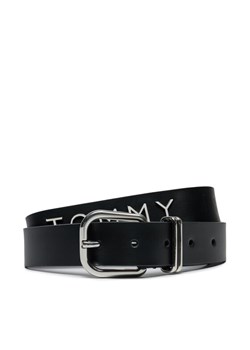 Pasek Damski Tommy Jeans Tjw Bold Leather 3.0 AW0AW16255 Czarny ze sklepu eobuwie.pl w kategorii Paski damskie - zdjęcie 182067287