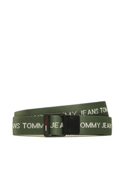 Pasek Męski Tommy Jeans Tjm Baxter 3.5 AM0AM11197 Zielony ze sklepu eobuwie.pl w kategorii Paski męskie - zdjęcie 182068418