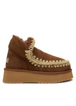 Śniegowce Mou Mini Eskimo Platform Boot FW681000A Brązowy ze sklepu eobuwie.pl w kategorii Śniegowce damskie - zdjęcie 182068498
