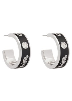 Kolczyki Coach Enamel Horse & Carriage Hoop Earrings 37479036RHO003 Czarny ze sklepu eobuwie.pl w kategorii Kolczyki - zdjęcie 182069905