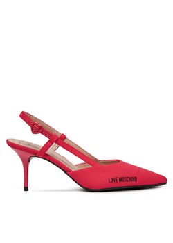 Sandały LOVE MOSCHINO JA10627G1MIMX500 Czerwony ze sklepu eobuwie.pl w kategorii Czółenka - zdjęcie 182070085
