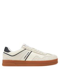Sneakersy Tommy Jeans The Greenwich Mix Media EM0EM01606 Beżowy ze sklepu eobuwie.pl w kategorii Buty sportowe męskie - zdjęcie 182070129