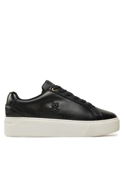 Sneakersy Tommy Hilfiger Th Platform Court Sneaker FW0FW08614 Czarny ze sklepu eobuwie.pl w kategorii Buty sportowe męskie - zdjęcie 182070997