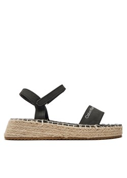 Espadryle Calvin Klein Jeans Rope Wedge V3A7-80839-1708 S Czarny ze sklepu eobuwie.pl w kategorii Sandały damskie - zdjęcie 182071066