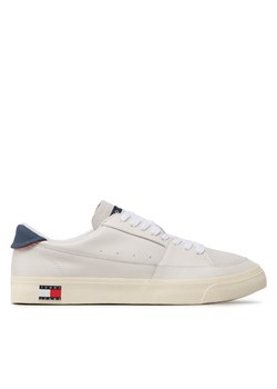 Sneakersy Tommy Jeans Vulcanized Ess EM0EM01106 Beżowy ze sklepu eobuwie.pl w kategorii Trampki męskie - zdjęcie 182071187