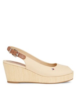 Espadryle Tommy Hilfiger Iconic Elba Sling Back Wedge FW0FW04788 Beżowy ze sklepu eobuwie.pl w kategorii Espadryle damskie - zdjęcie 182071346