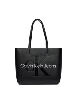 Torebka Calvin Klein Jeans Sculpted Shopper29 Mono K60K610276 Czarny ze sklepu eobuwie.pl w kategorii Torby Shopper bag - zdjęcie 182071626