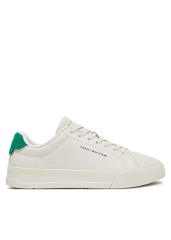 Sneakersy Tommy Hilfiger Th Court Lth Detail Ess FM0FM05367 Beżowy ze sklepu eobuwie.pl w kategorii Buty sportowe męskie - zdjęcie 182071736