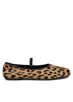 Baleriny Tory Burch Runway Ballet 165476 Brązowy ze sklepu eobuwie.pl w kategorii Balerinki - zdjęcie 182072289