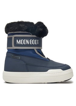 Śniegowce Moon Boot Junior Park Strap 80D3440030 Granatowy ze sklepu eobuwie.pl w kategorii Buty zimowe dziecięce - zdjęcie 182072329