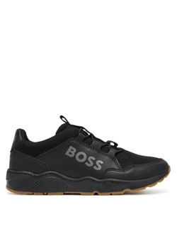 Sneakersy BOSS J51648 S Czarny ze sklepu eobuwie.pl w kategorii Buty sportowe dziecięce - zdjęcie 182072796
